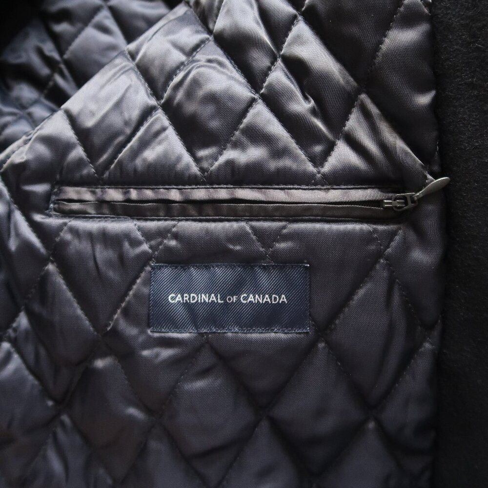 Cardinal of Canada Navy Blue Wool Winter Coat Stand Collar Quilted Lining XXL - Picture 7 of 12